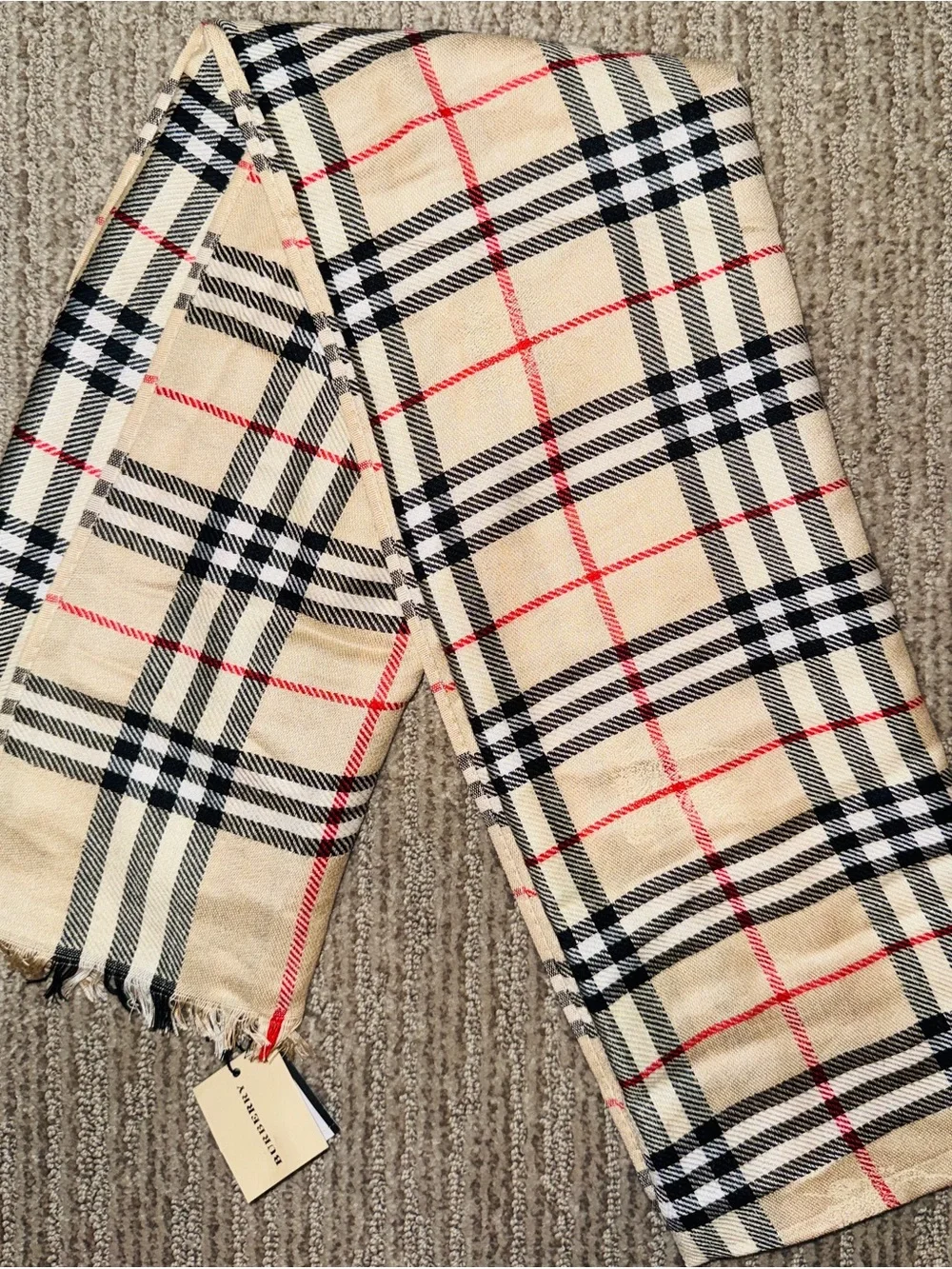 Burberry- Raspberry Sorbet Check Scarf